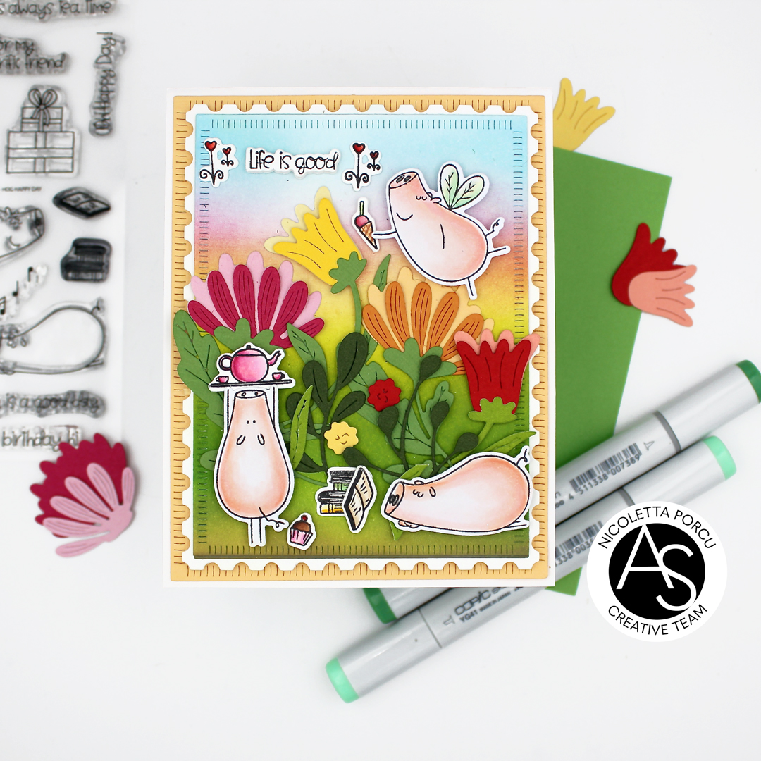 ALEX SYBERIA DESIGNS Hog Happy Clear Stamp Set  - 9
