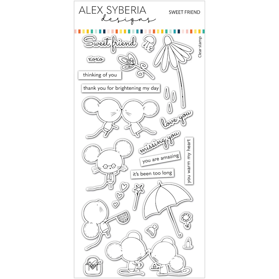 ALEX SYBERIA DESIGNS Sweet Friend Clear Stamp Set  