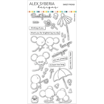 ALEX SYBERIA DESIGNS Sweet Friend Clear Stamp Set  