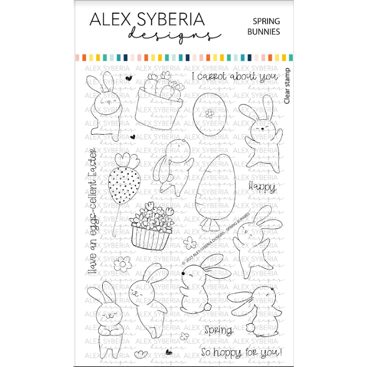 ALEX SYBERIA DESIGNS Spring Bunnies Clear Stamp Set