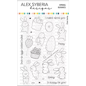 ALEX SYBERIA DESIGNS Spring Bunnies Clear Stamp Set