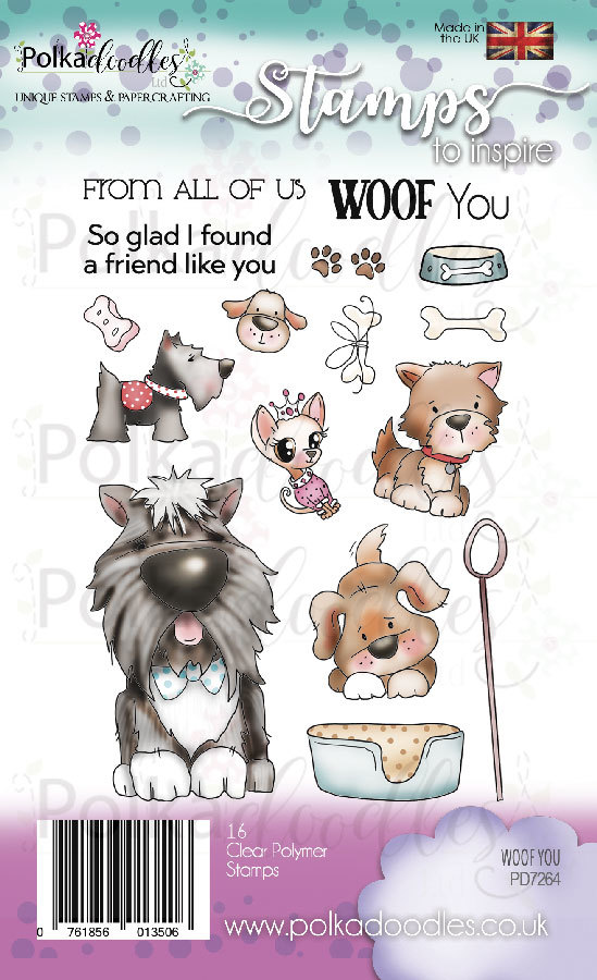 POLKADOODLES-Woof You Dogs Clear Stamp set