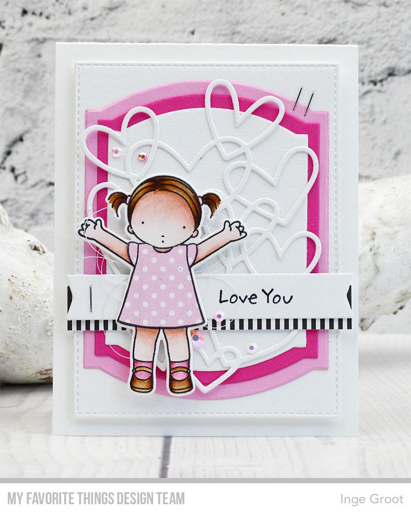 MY FAVORITE THINGS -PI Love is in the Air  STAMP & DIE SET - 7