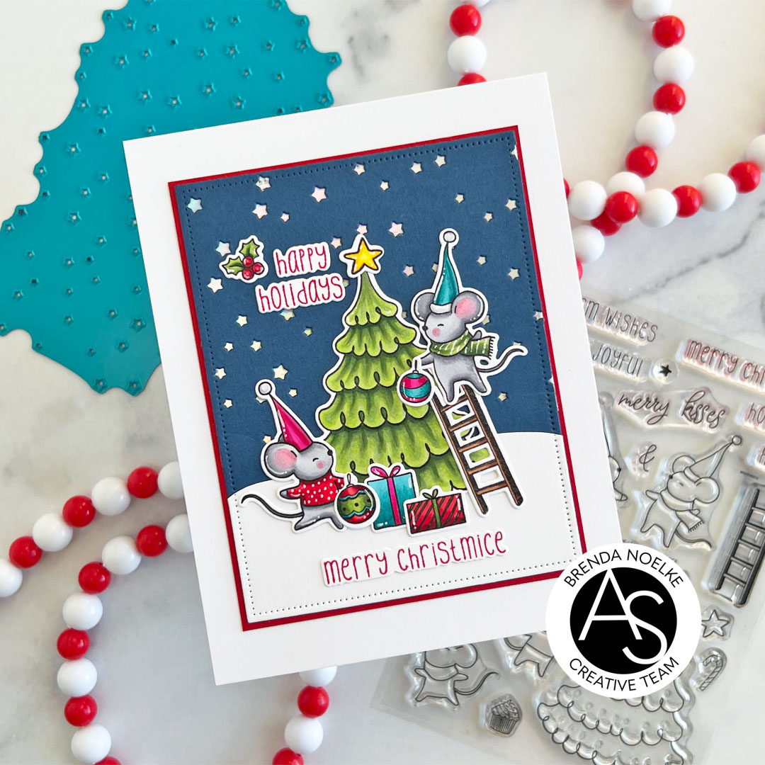 ALEX SYBERIA DESIGNS Merry Christmice Clear Stamp Set  - 5