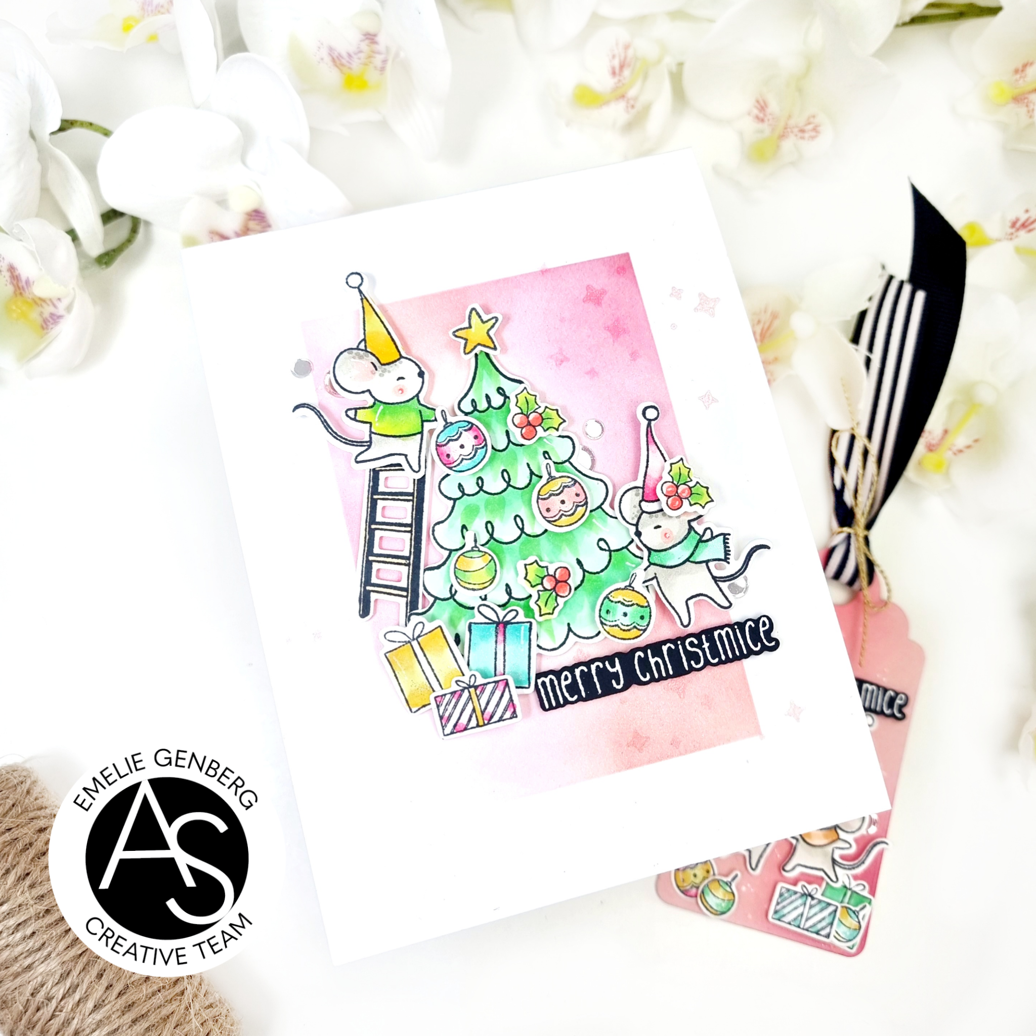 ALEX SYBERIA DESIGNS Merry Christmice Clear Stamp Set  - 9