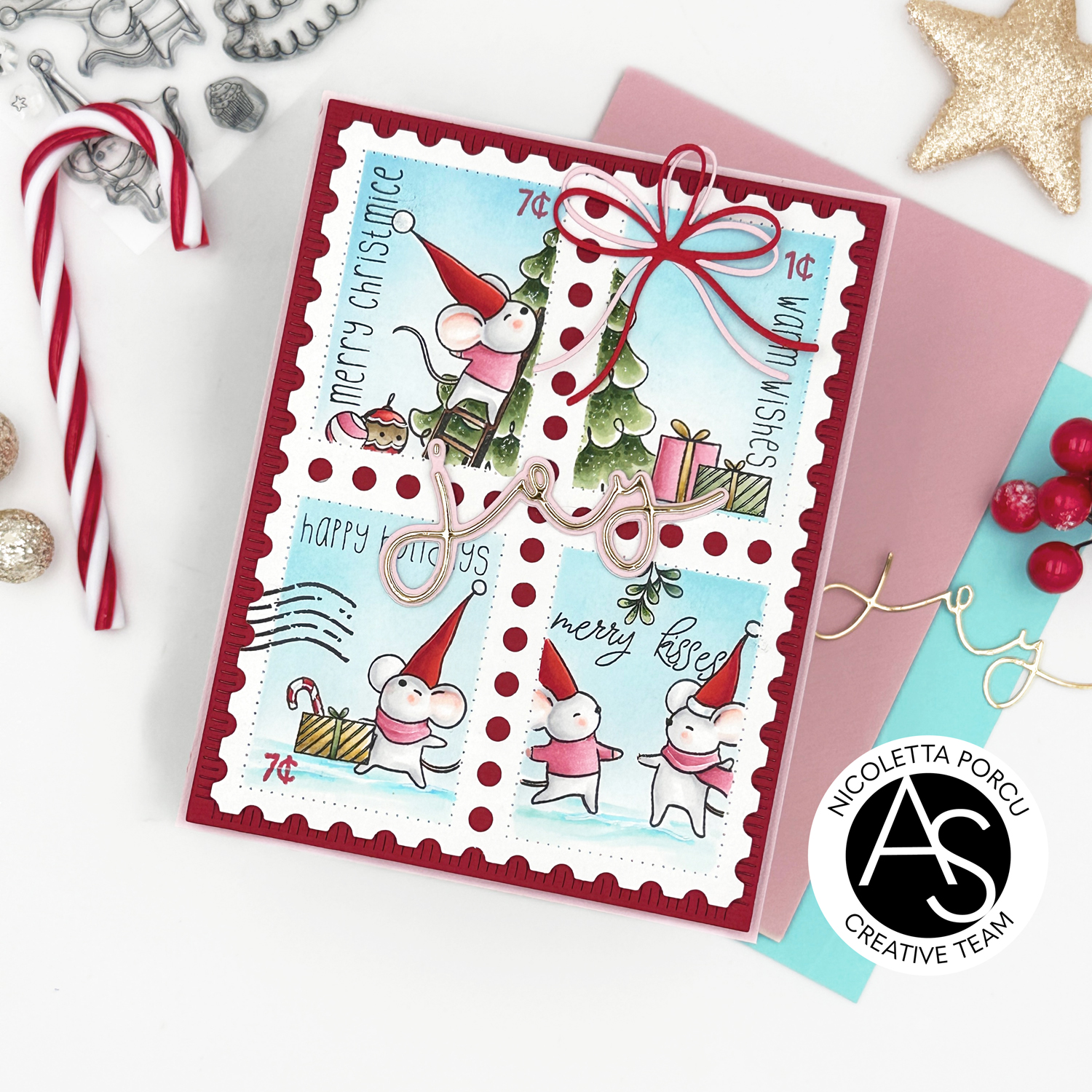 ALEX SYBERIA DESIGNS Merry Christmice Clear Stamp Set  - 2