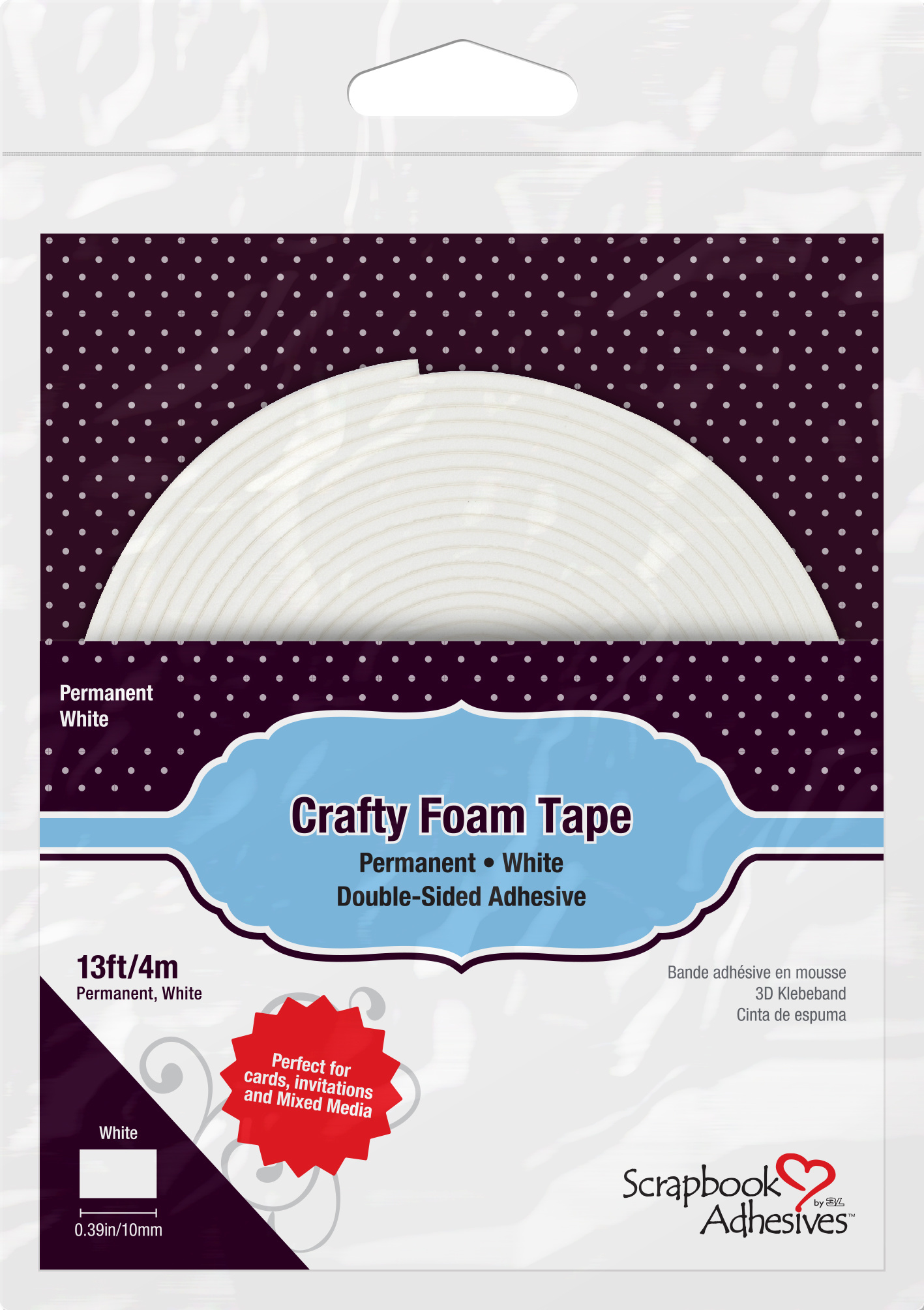 Scrapbook Adhesives-Crafty Foam Tape White