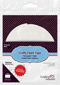 Scrapbook Adhesives-Crafty Foam Tape White