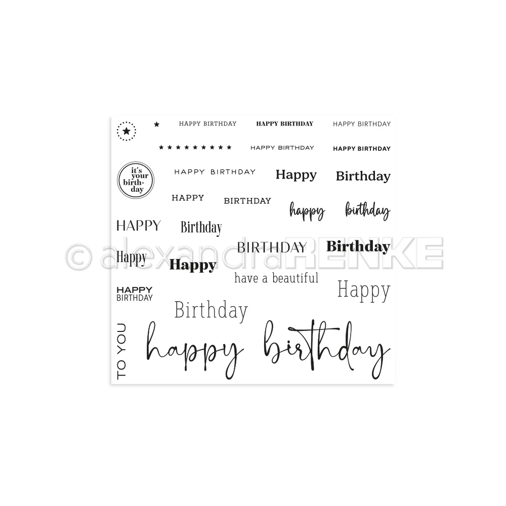 ALEXANDRA RENKE -Clear Stamp 'Happy Birthday' - 2