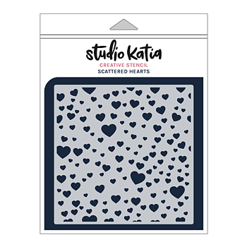 STUDIO KATIA-SCATTERED HEARTS STENCIL