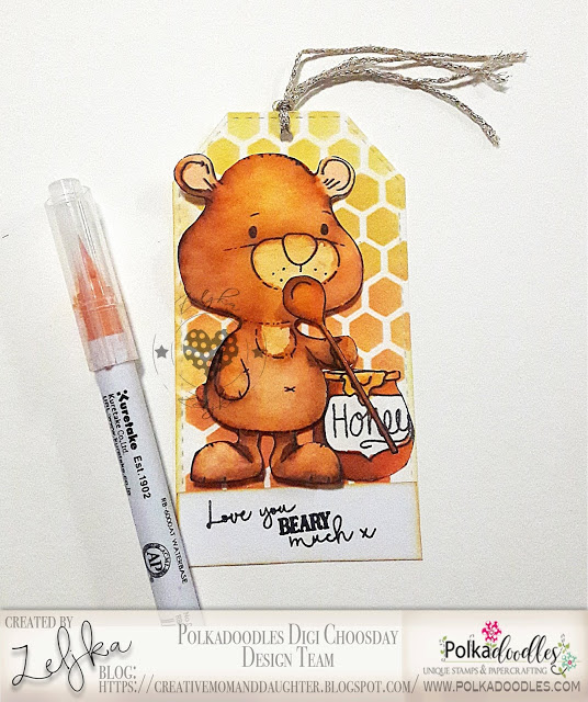 POLKADOODLES-Beary Great Day Clear Stamp set - 4