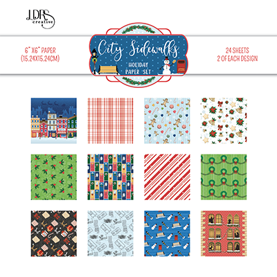  LDRSCreative -  6x6 Inch Paper Pack  City Sidewalks Christmas  - 2