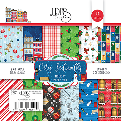 LDRSCreative -  6x6 Inch Paper Pack  City Sidewalks Christmas 