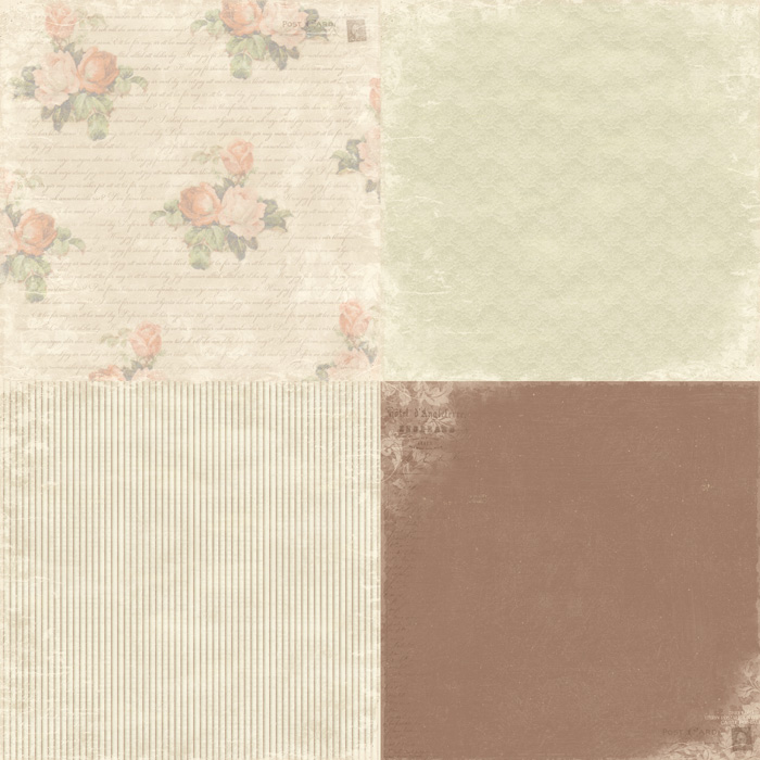 Från Mitt Hjärta II 6"-Små blad & Rosa ornament