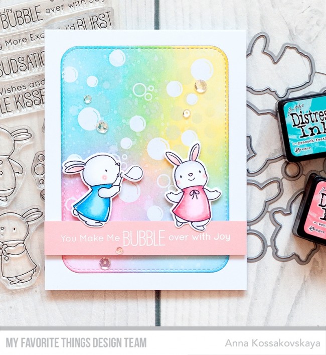 MY FAVORITE THINGS-BB Bubble Over with Joy  STAMP & DIE SET - 8