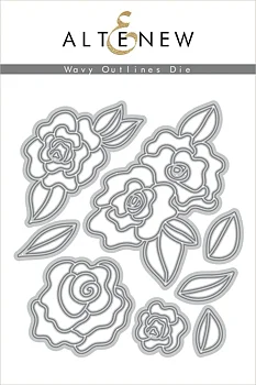 ALTENEW -Wavy Roses stamp set+ Wavy Outlines die