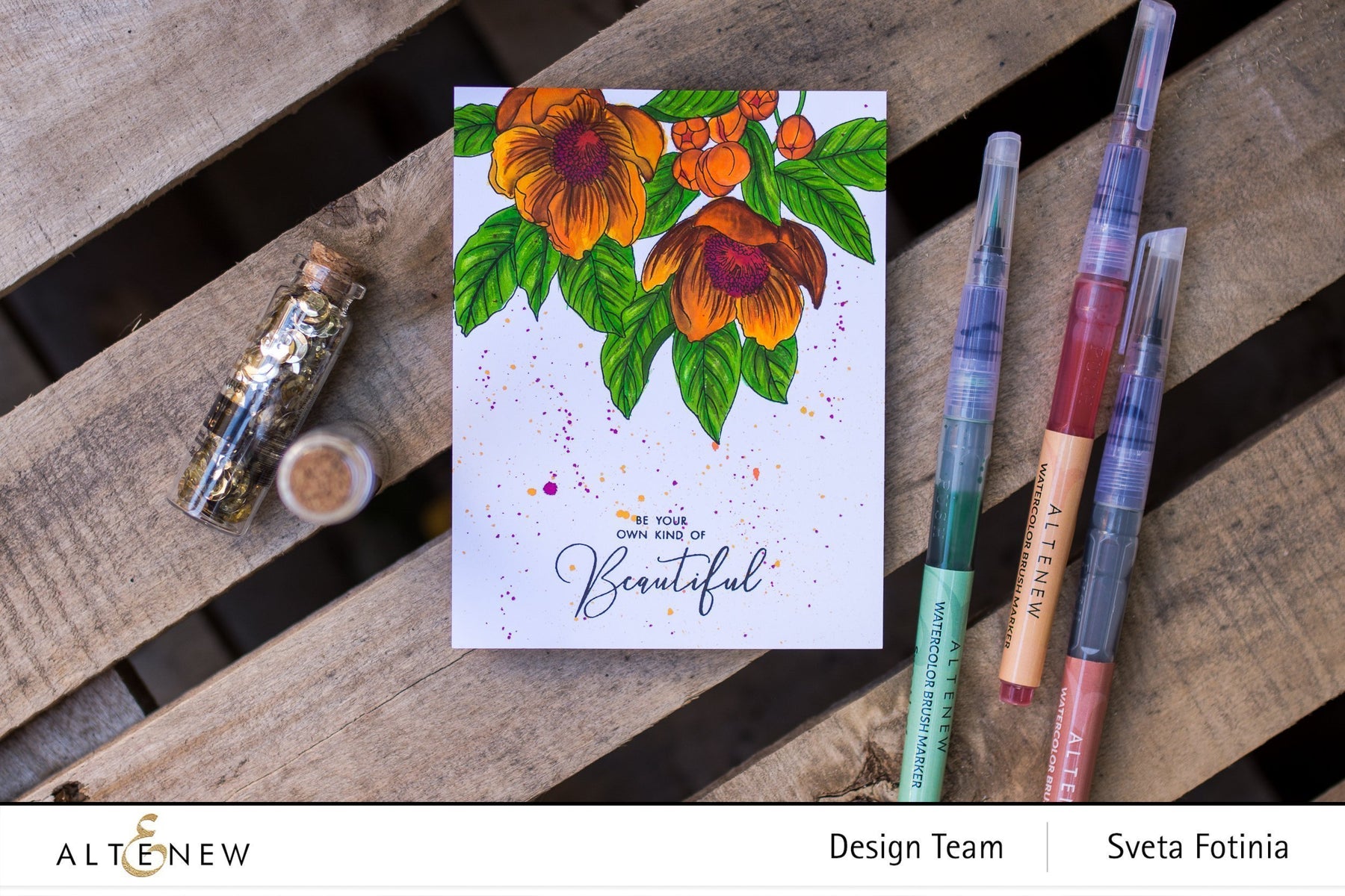 ALTENEW -Autumn Festival Liquid Watercolor - Brush Marker Refill  Winterfog - 8