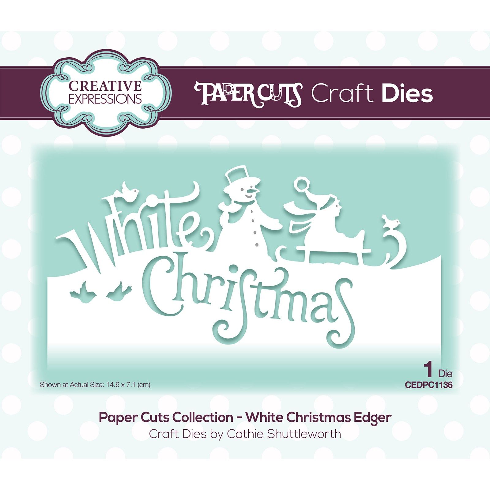 CREATIVE EXPRESSIONS-Craft  cuts dies white christmas