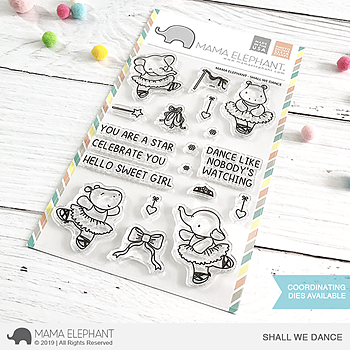 MAMA ELEPHANT -SHALL WE DANCE  STAMP& DIE SET