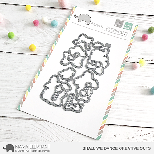  MAMA ELEPHANT -SHALL WE DANCE  STAMP& DIE SET - 2