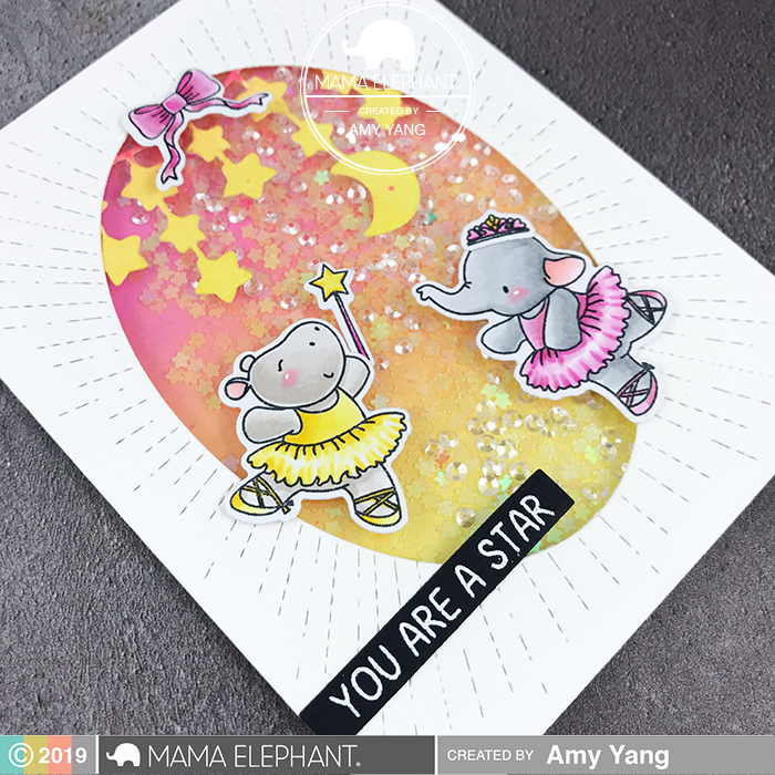  MAMA ELEPHANT -SHALL WE DANCE  STAMP& DIE SET - 5