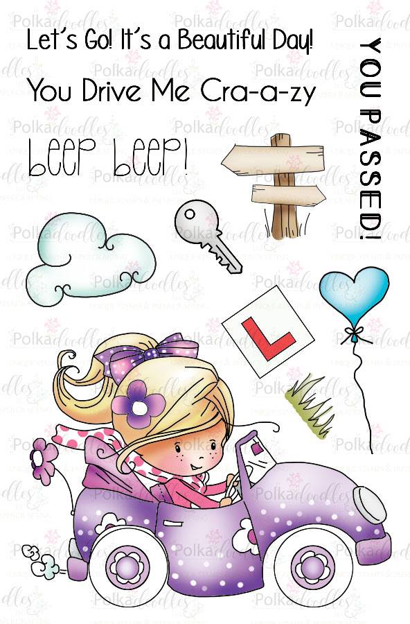 Polkadoodles -Mini Winnie Lets Go Clear Stamps & Co-Ordinating Dies - 2