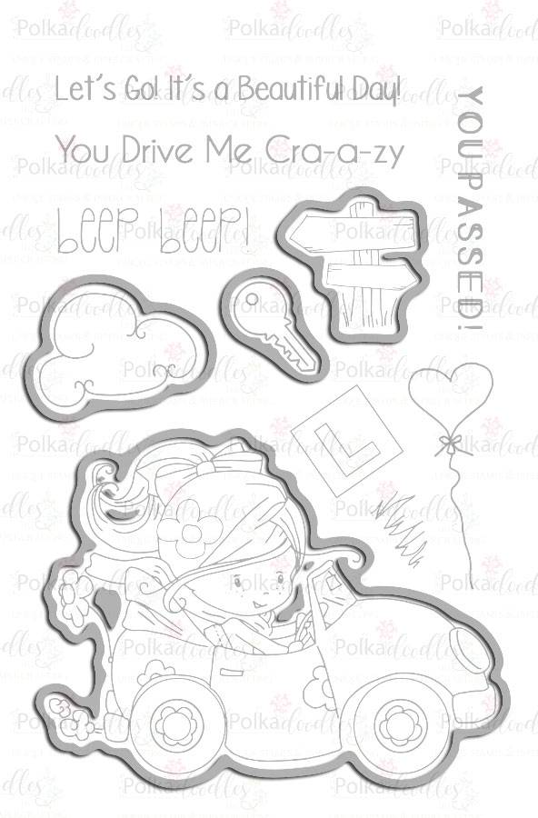 Polkadoodles -Mini Winnie Lets Go Clear Stamps & Co-Ordinating Dies - 3