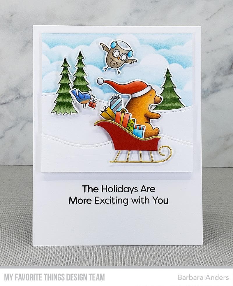 MY FAVORITE THINGS -Put the Jolly in the Holidays  STAMP & DIE SET - 5