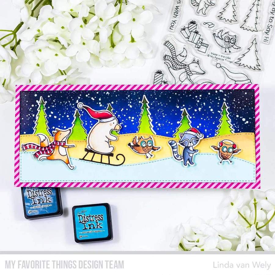 MY FAVORITE THINGS -Put the Jolly in the Holidays  STAMP & DIE SET - 6