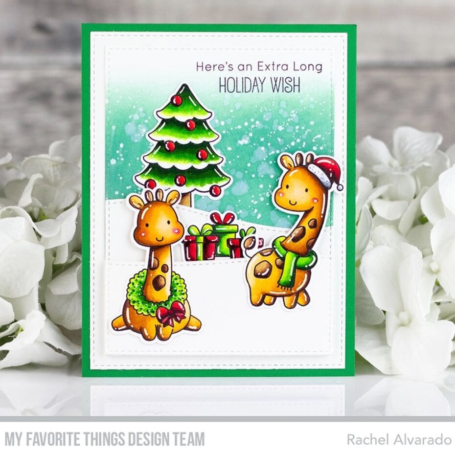 MY FAVORITE THINGS-JB Extra Long Holiday Wishes STAMP & DIE SET - 3