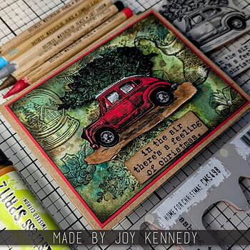 Tim Holtz Cling Rubber Stamps Home For Christmas CMS498