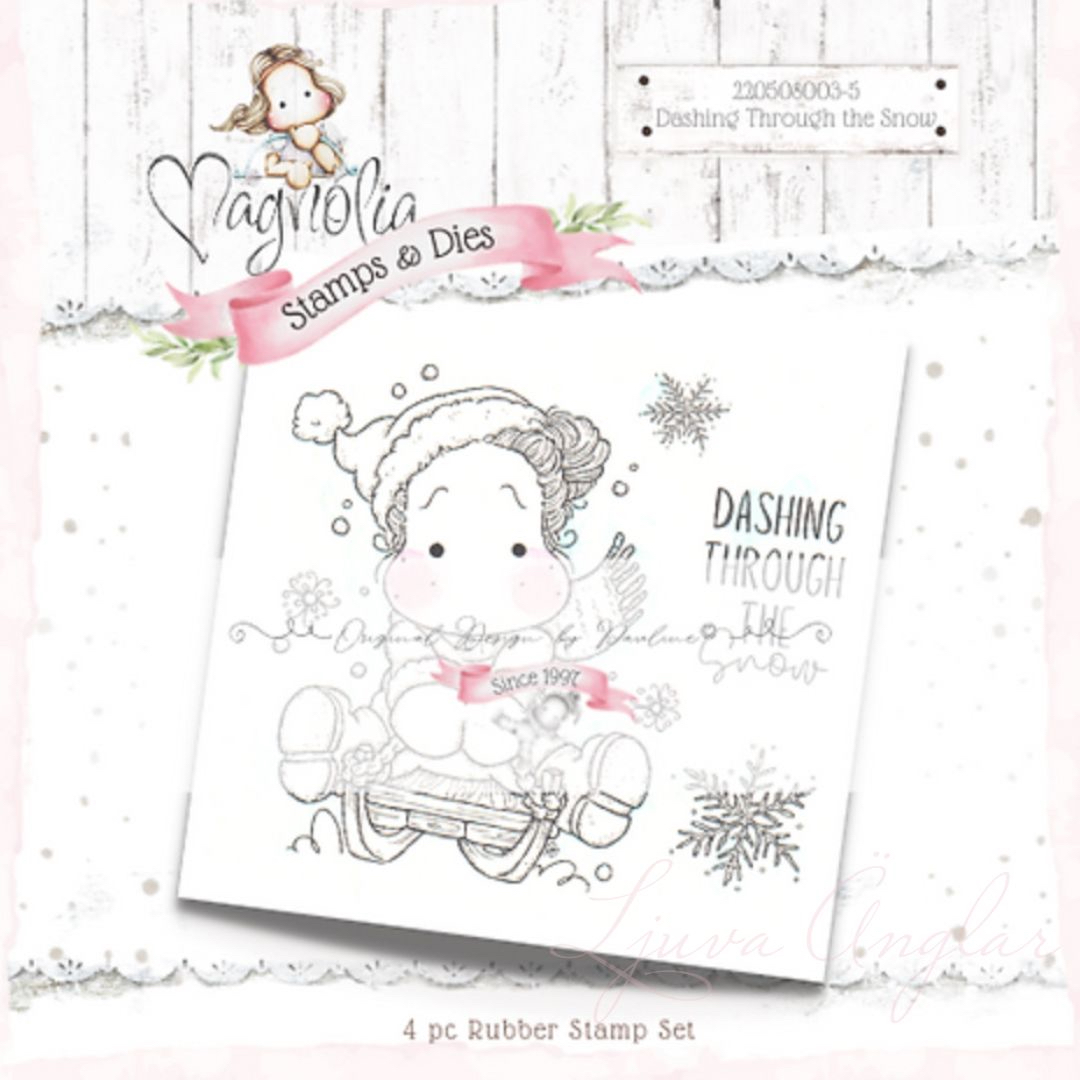 MAGNOLIA -MoC22 12 Month´s of Christmas ~ Dashing Snow {Rubber Stamp Sheet}
