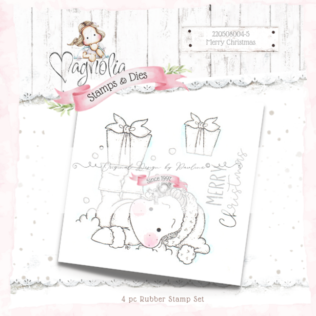 MAGNOLIA -MoC22 12 Month´s of Christmas ~ Merry Christmas {Rubber Stamp Sheet}