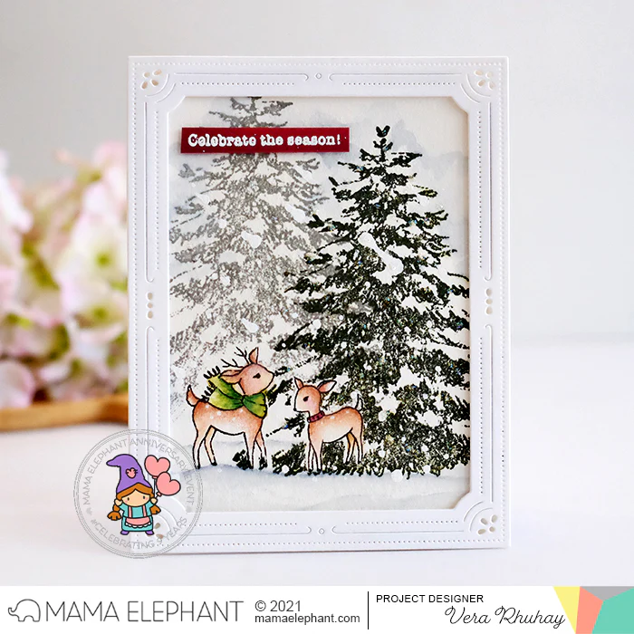  MAMA ELEPHANT -SNOWY TREE STAMP & DIE BUNDLE - 3