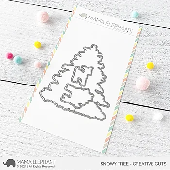 MAMA ELEPHANT-SNOWY TREE STAMP & DIE BUNDLE