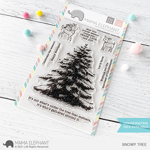  MAMA ELEPHANT -SNOWY TREE STAMP & DIE BUNDLE