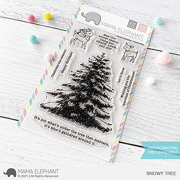 MAMA ELEPHANT-SNOWY TREE STAMP & DIE BUNDLE