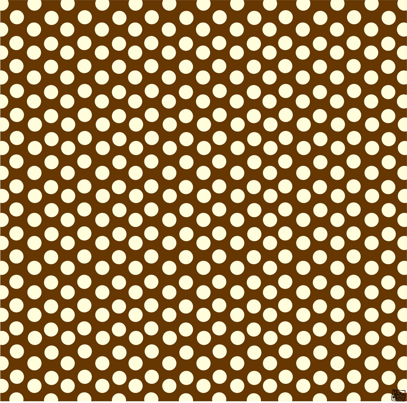 Canvas  Cardstock Brown &Ivory  Dot Reverse