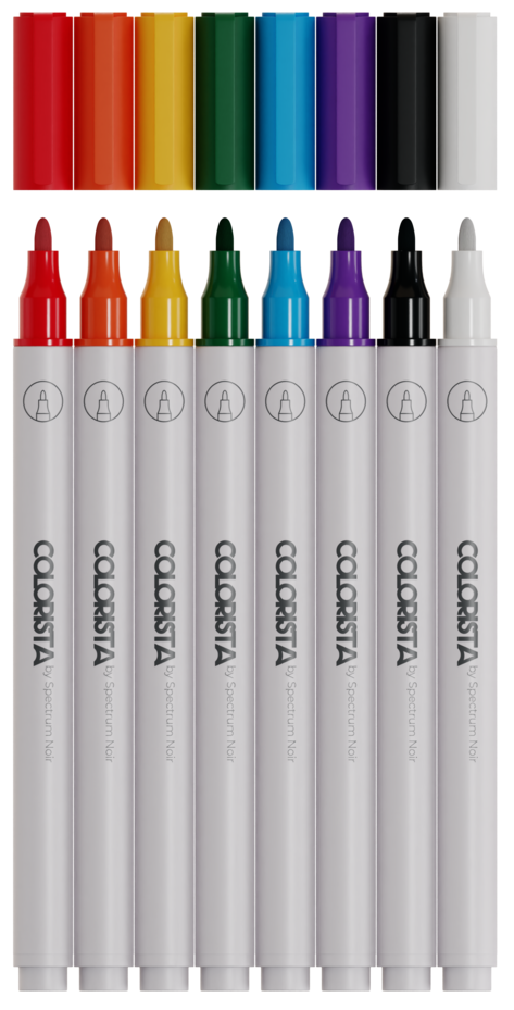 SPECTRUM NOIR -Colorista - Paint Marker - Bold Basics 8pc - 4