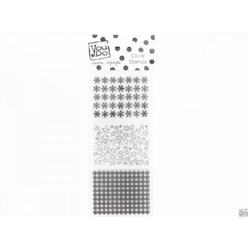 YOU DO Clearstamps 7x16cm Background Stars & Squares