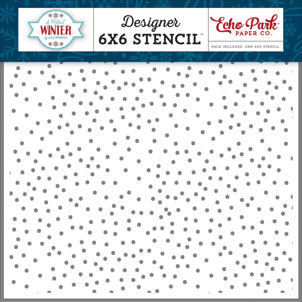 ECHO PARK - STENCIL -ARCTIC SNOW-PERFECT WINTER