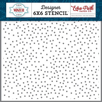 ECHO PARK - STENCIL -ARCTIC SNOW-PERFECT WINTER