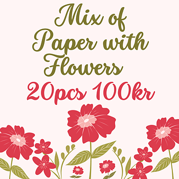  Mixed patterned paper 12"x12" 2pcs -  Flower