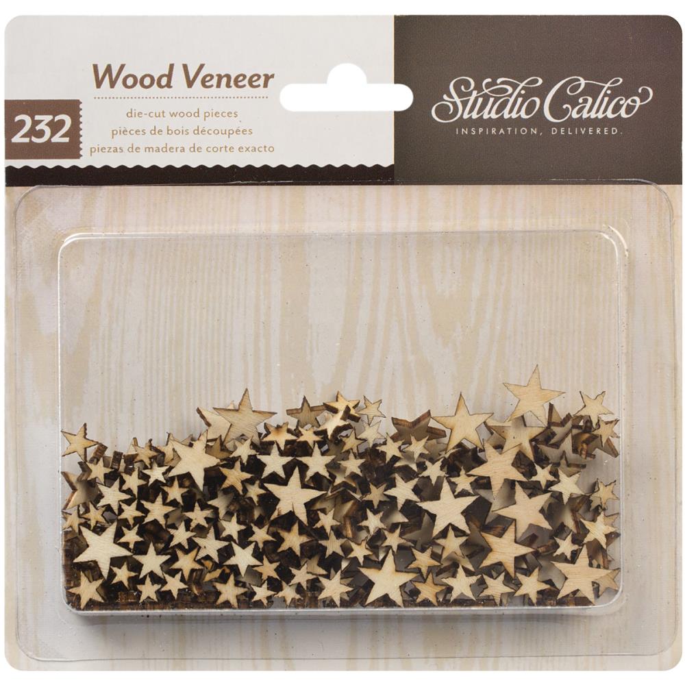 Studio  Calico 2 Laser-Cut Wood Veneer Shapes Tiny Stars