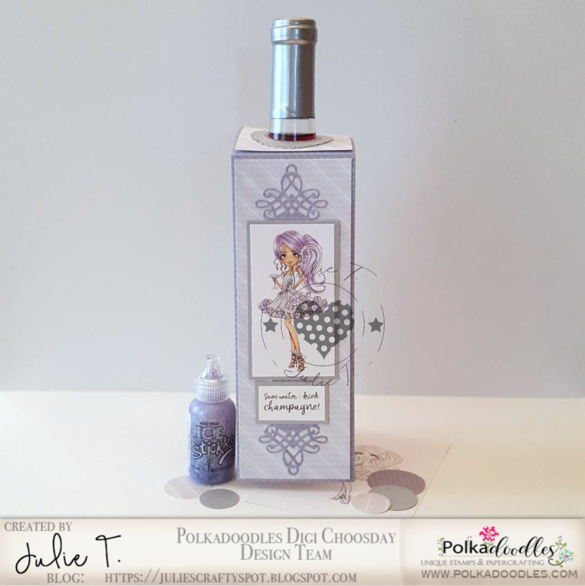 Polkadoodles Ruby Party Girl Clear Stamp - 3