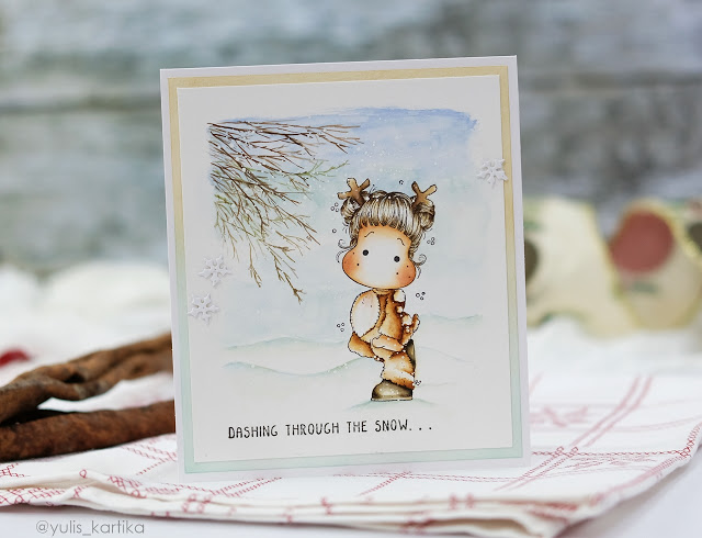 MAGNOLIA-MCC-19 Dashing Through the Snow Art stamp Sheet - 2