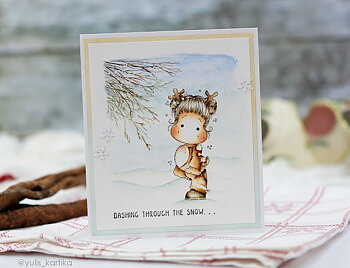 MAGNOLIA -MCC-19 Dashing Through the Snow Art stamp Sheet