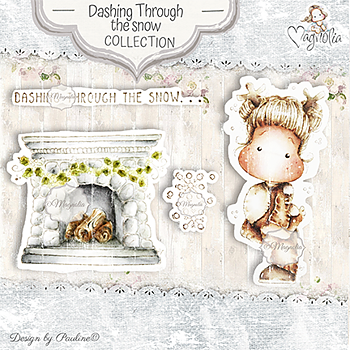 MAGNOLIA -MCC-19 Dashing Through the Snow Art stamp Sheet
