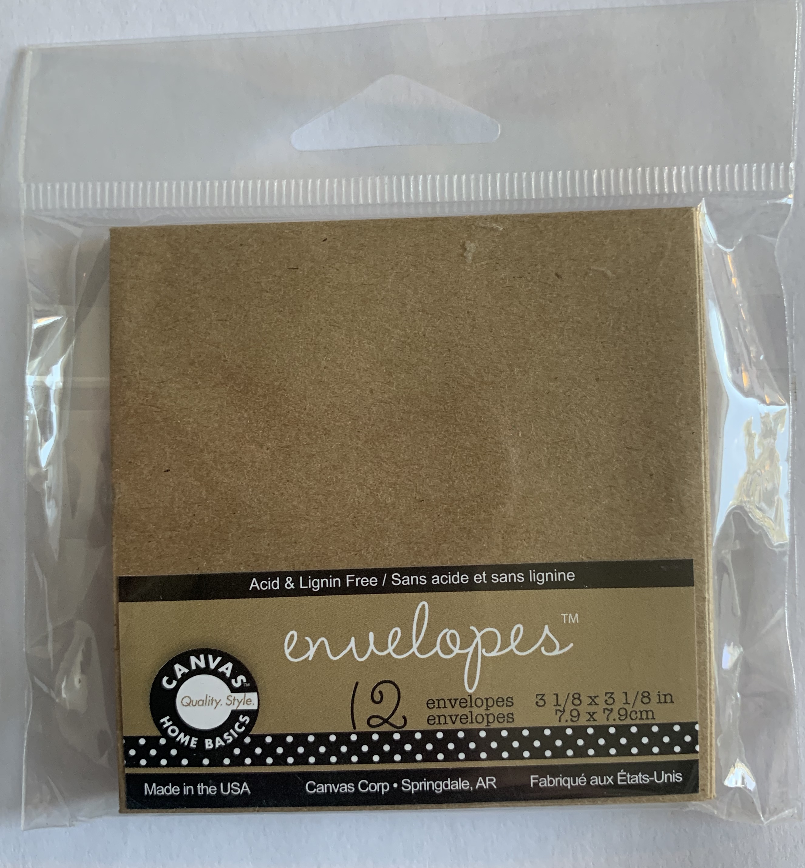 CANVAS CORP ENVELOPES  3 1/8X3 1/8