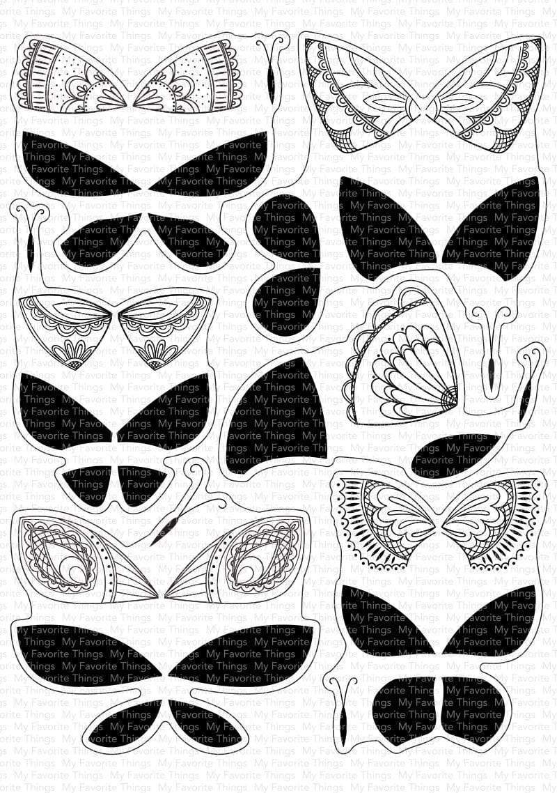 MY FAVORITE THINGS -Brilliant Butterflies STAMP & DIE SET